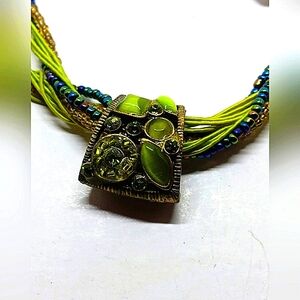 Bohemian Olive Green Necklace